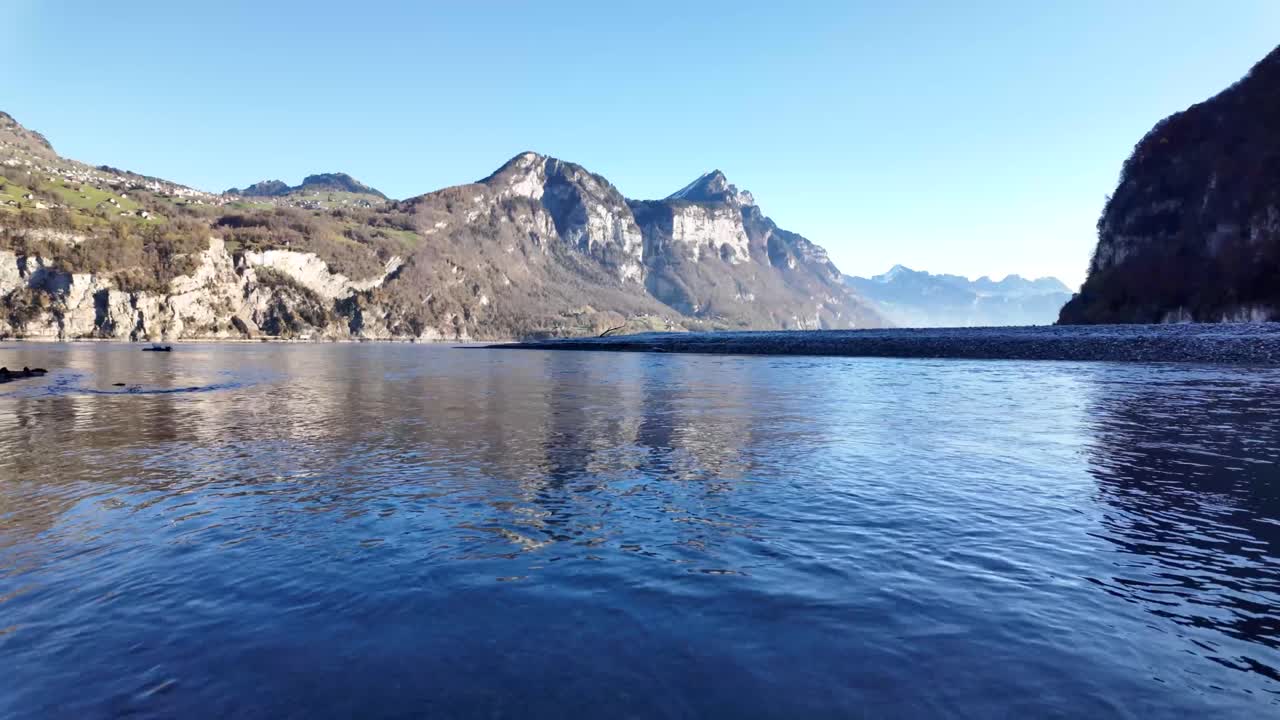 Switzerland alpine nature lake Walensee Walen highlands outdoor summer landscape
