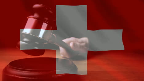 digital animation of switzerland flag 4k