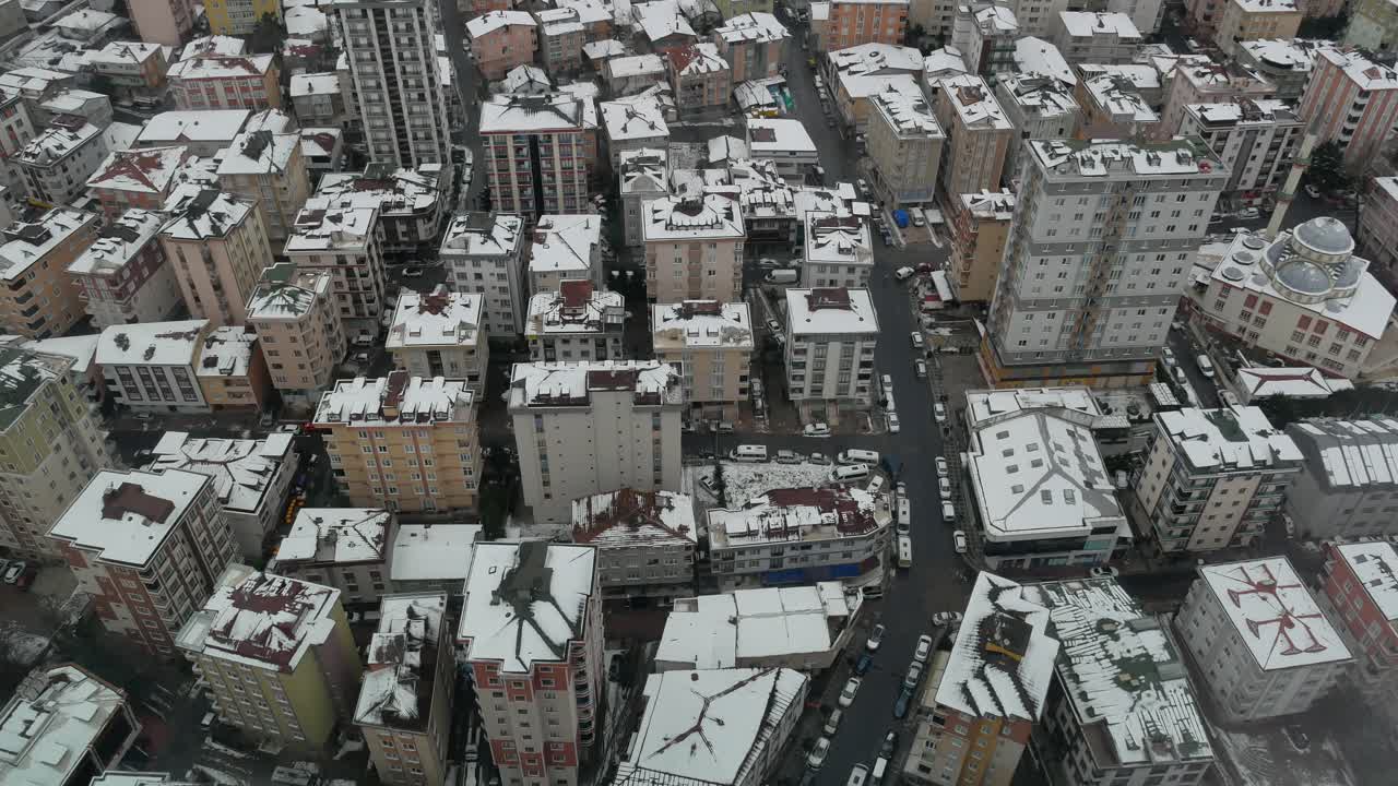 눈 인 도시 풍경