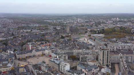 republic square le mans aerial view city center with buildings chapelle