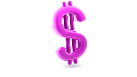 el icono del dólar. las imágenes de bucle tienen resolución de 4k.