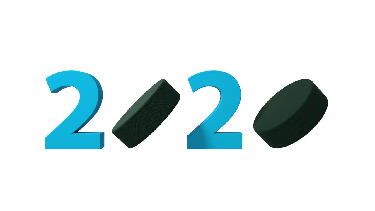 el fondo de diseño de hockey sobre hielo 2020 en un fondo blanco.