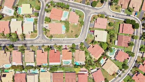Top Down Drone Shot of Typical American Modern Residential Community Neighborhood, Birdseye Aerial View