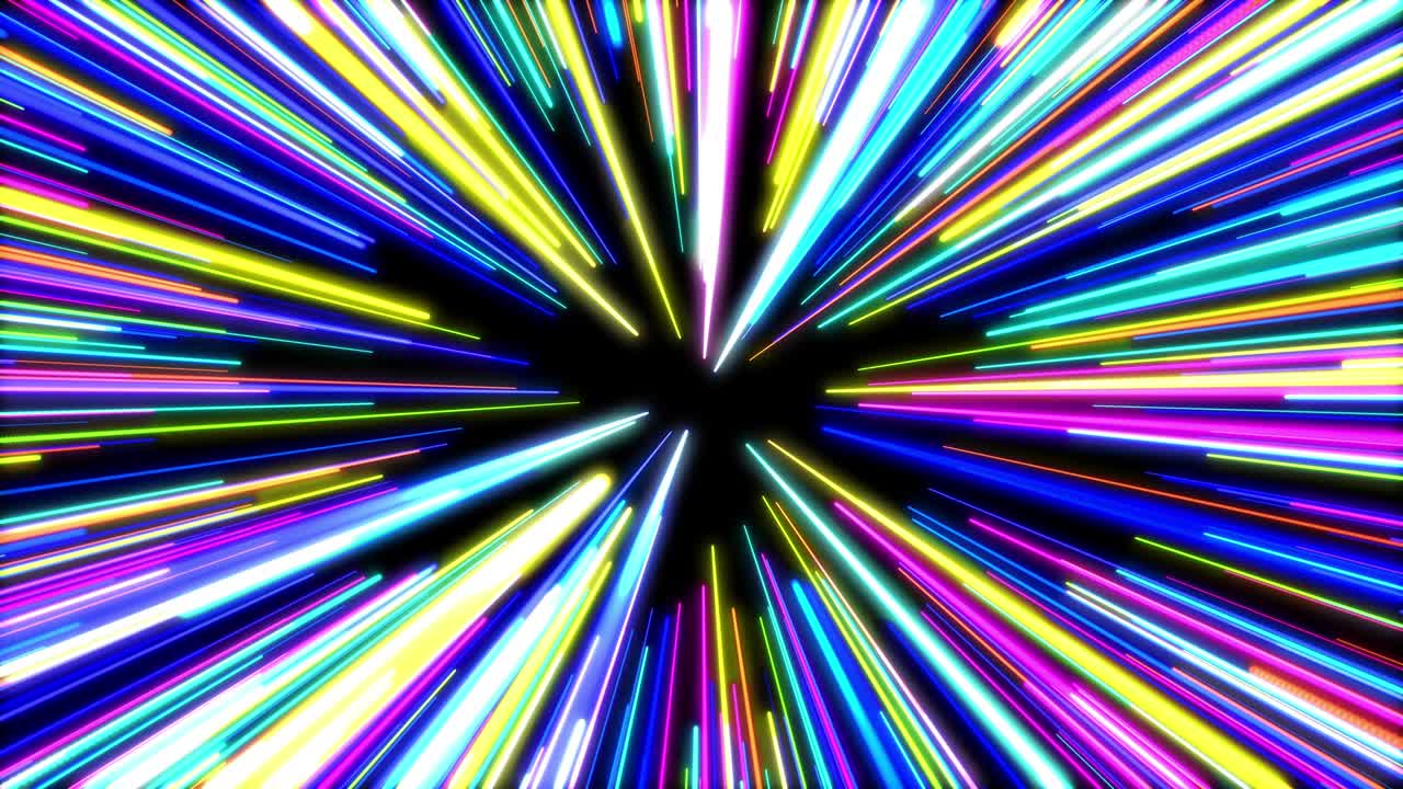 Animation  hyper jump  moving through Beautiful stars in Universe