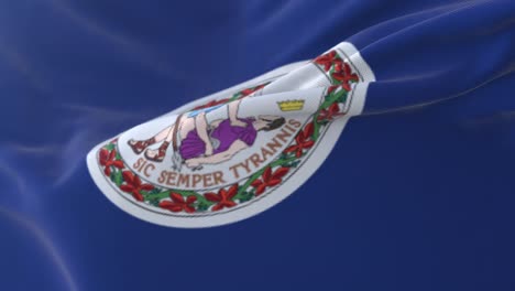 bandera del estado de virginia, estados unidos. bucle