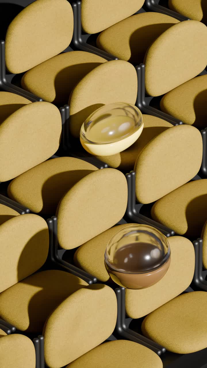 구체를 가진 추상적인 기하학적 패턴