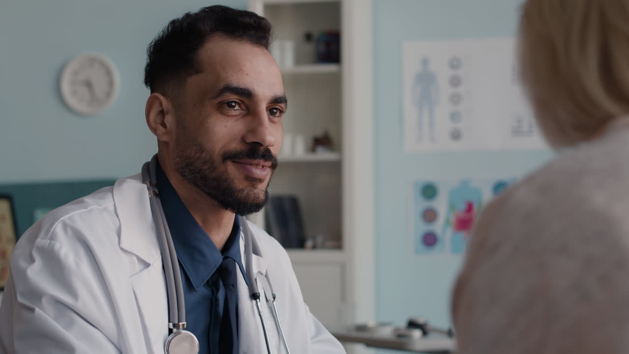 Doctor consulting with patient about medication