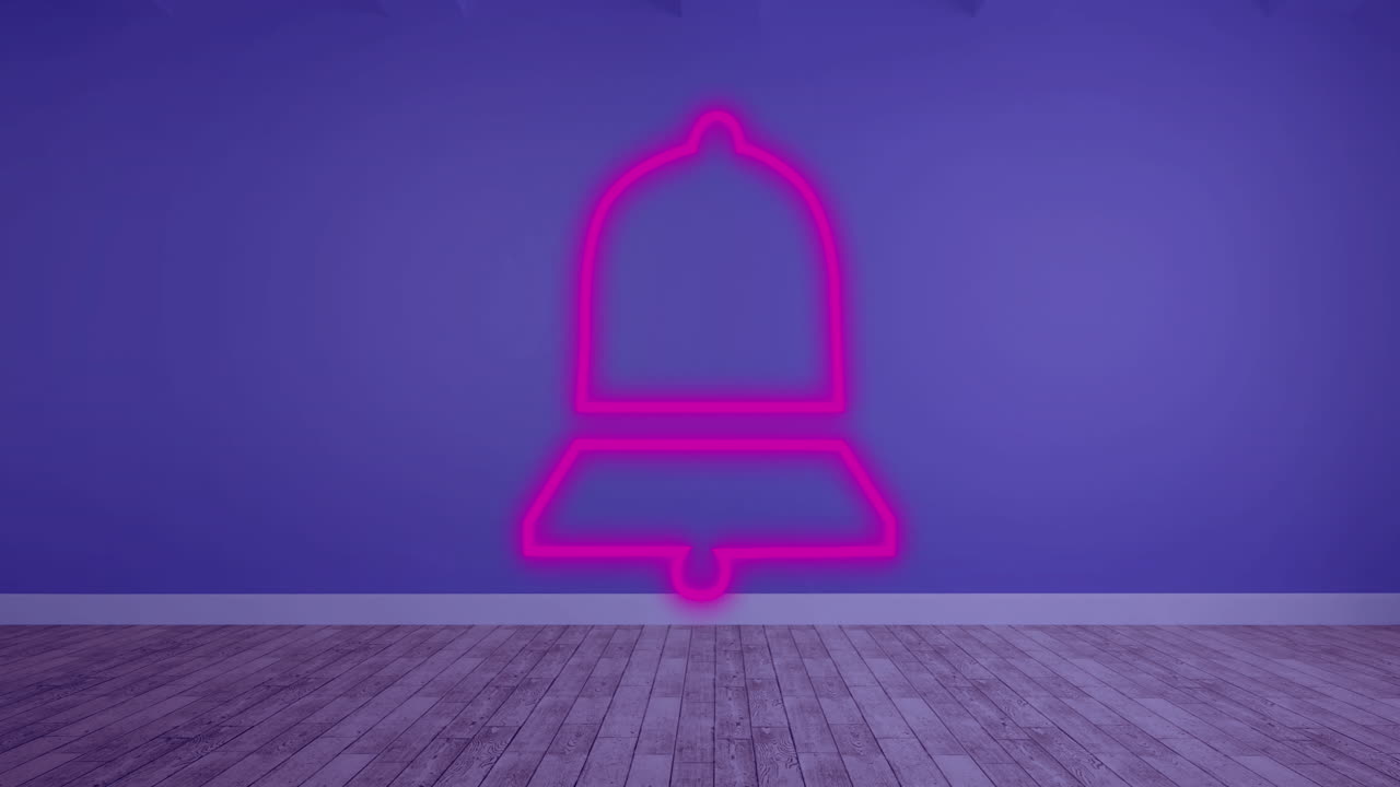 벽돌 벽 4k에 화살표 네온 표지