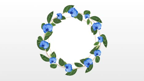 fotorahmen für kopierraum mit dekorativer blauer blume