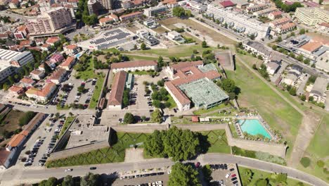 Vista-Aérea-De-Arriba-Hacia-Abajo-Fuerte-De-Nuestra-Señora-Del-Rosario-O-Fortaleza-De-São-Francisco,-Chaves