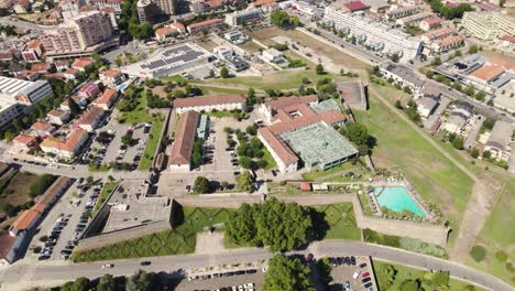 aerial top down view fort of our lady of the rosary or são francisco fortress, chaves