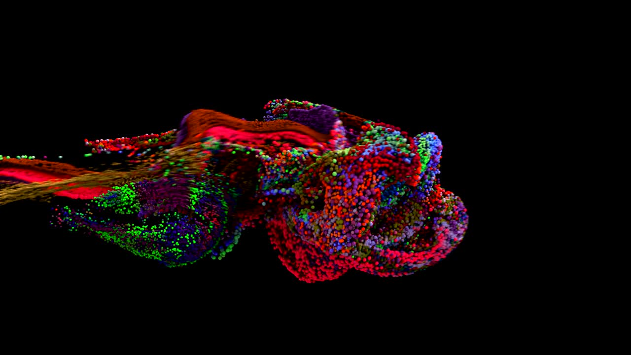 Fluid simulation with alpha matte.