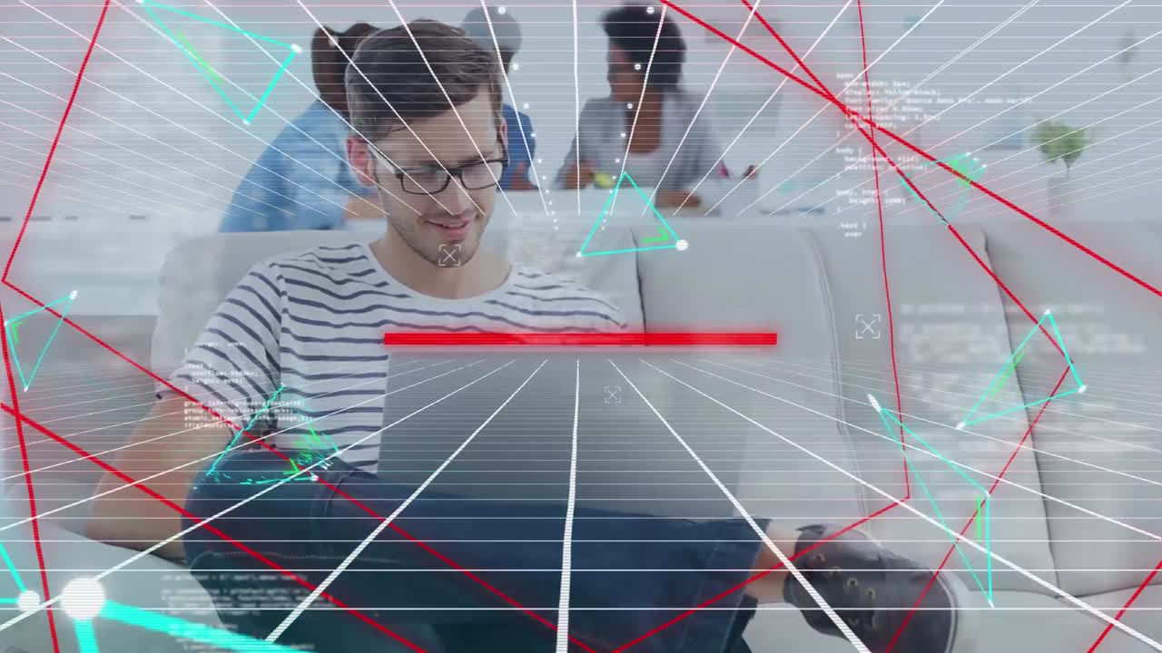 joven trabajando en una computadora portátil