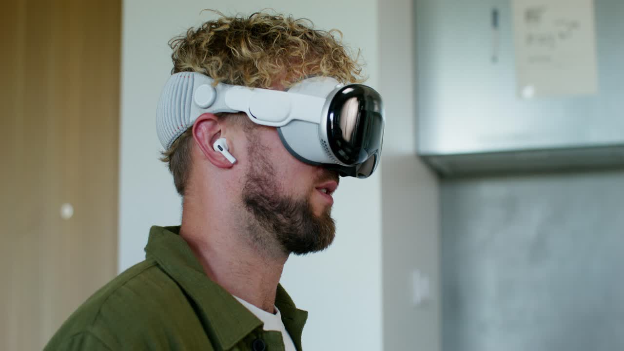 Man wearing VR headset