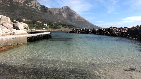 small harbour along the coast used by fishing boats