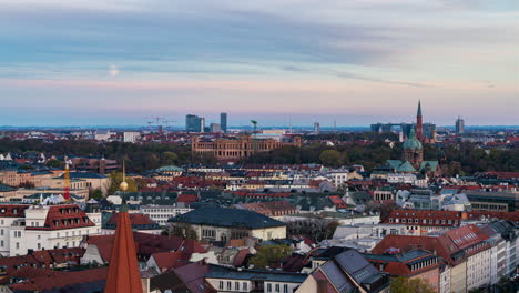 munich old town aerial timelapse