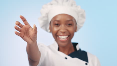 Chef,-phone-and-woman-with-green-screen