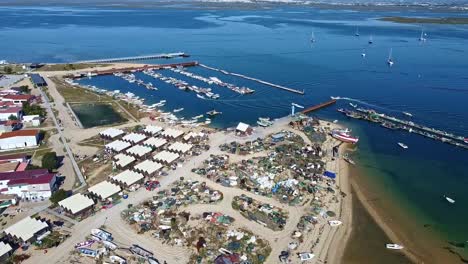 culatra island, picturesque barrier island, yachts, vessels, pier berth