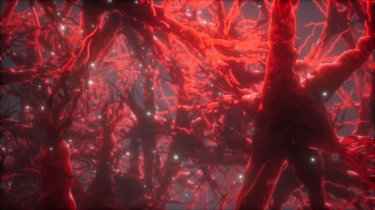 뇌 안의 신경 세포 네트워크를 통해 여행합니다.