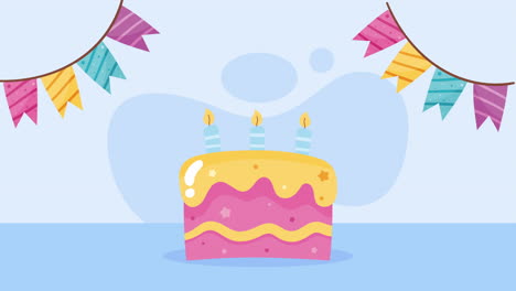pastel de cumpleaños con decoraciones