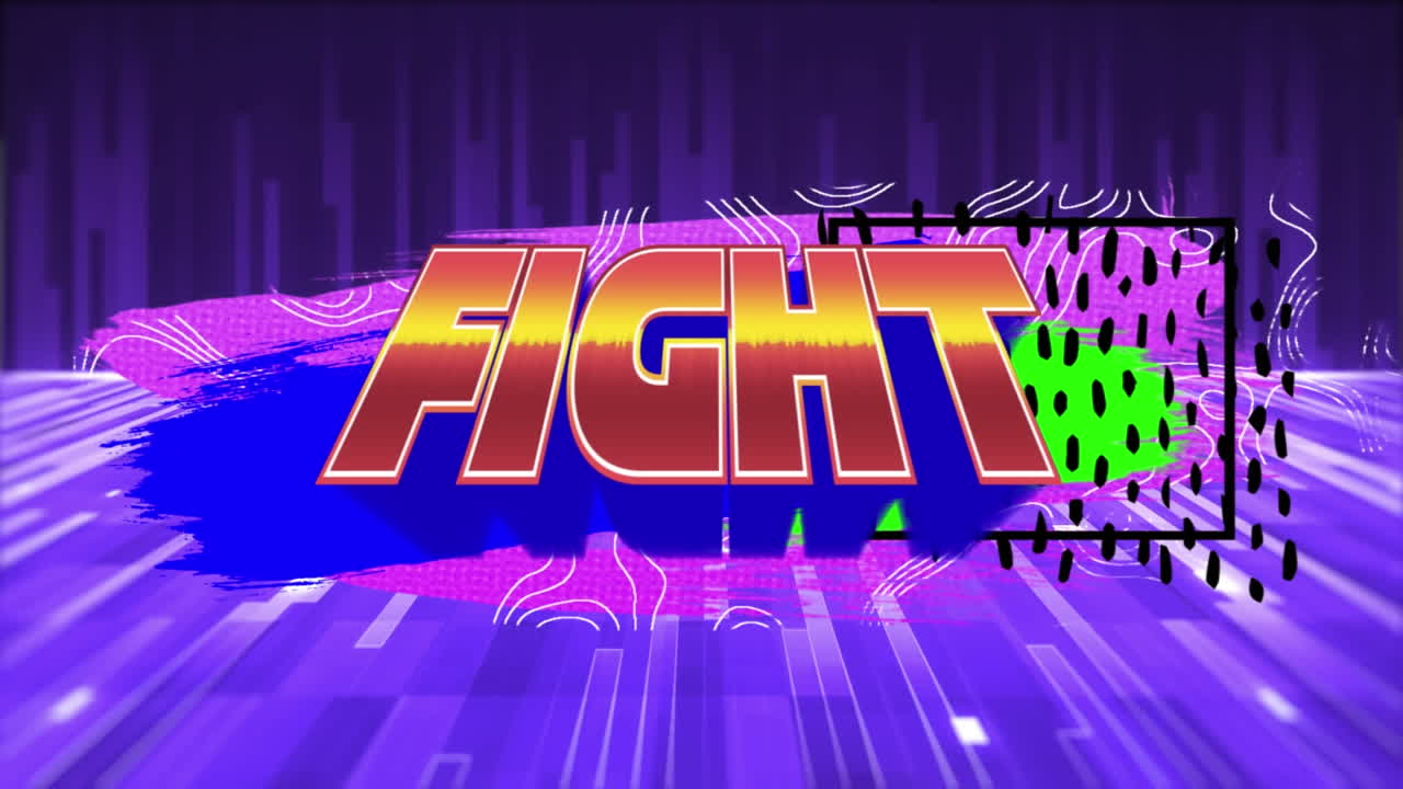 디지털 추상 공간에서의 싸움의 애니메이션