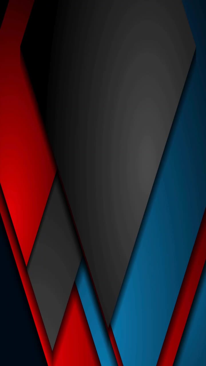 Dynamic Abstract Geometric Shapes Moving in Blue Red and Black