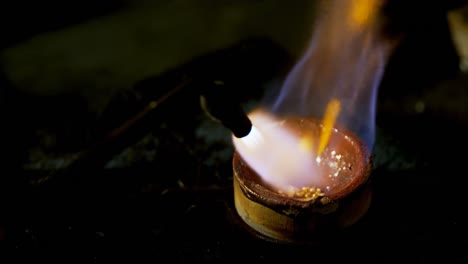 welding torch is being used to melt jewellery in workshop 4k