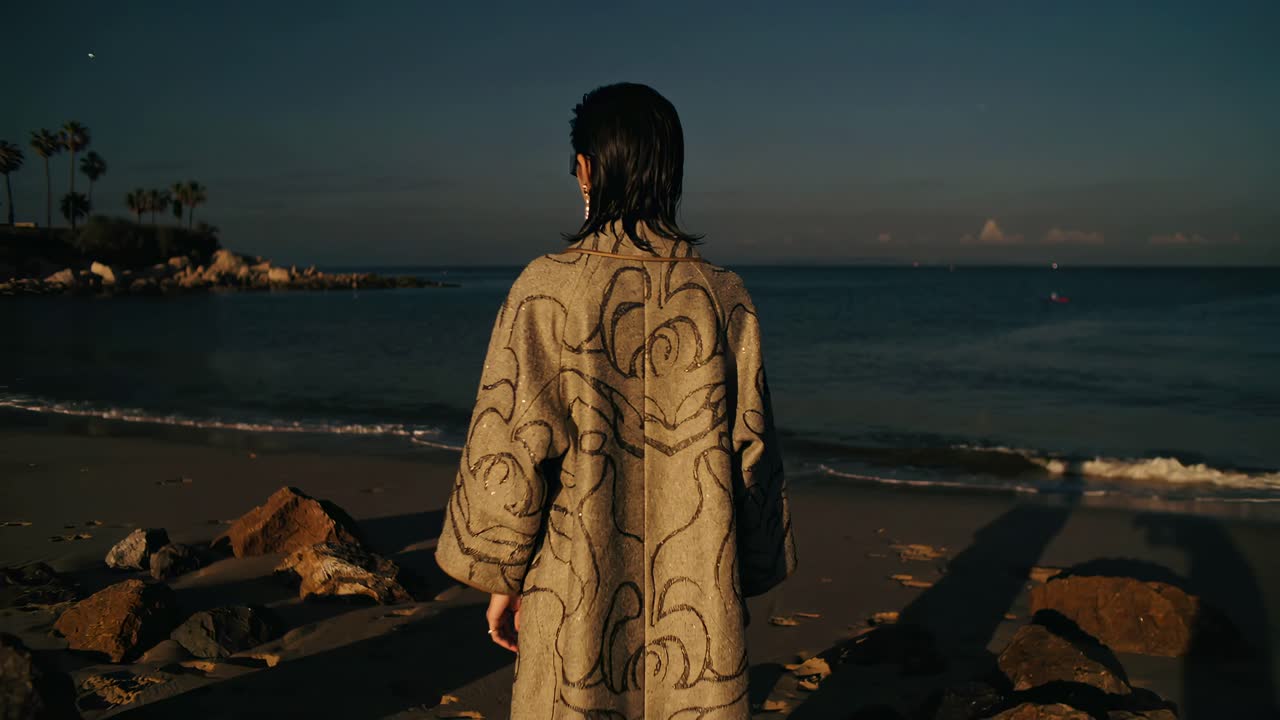 Fashion model on the beach