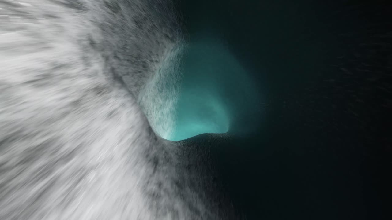 túnel de hielo, renderizado en 3d, bucle sin costuras