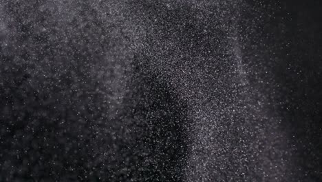 powder isolated on black background