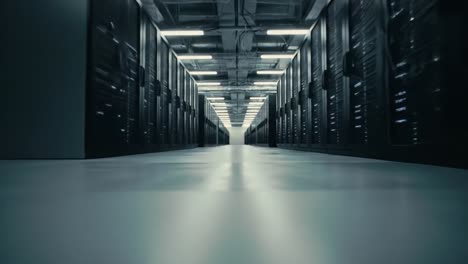 interior of a large data center