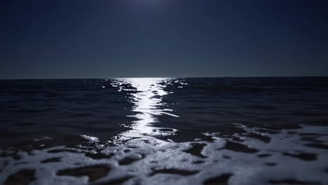 moonlight on the ocean at night