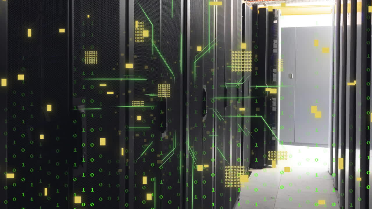 Animation of data processing over computer servers