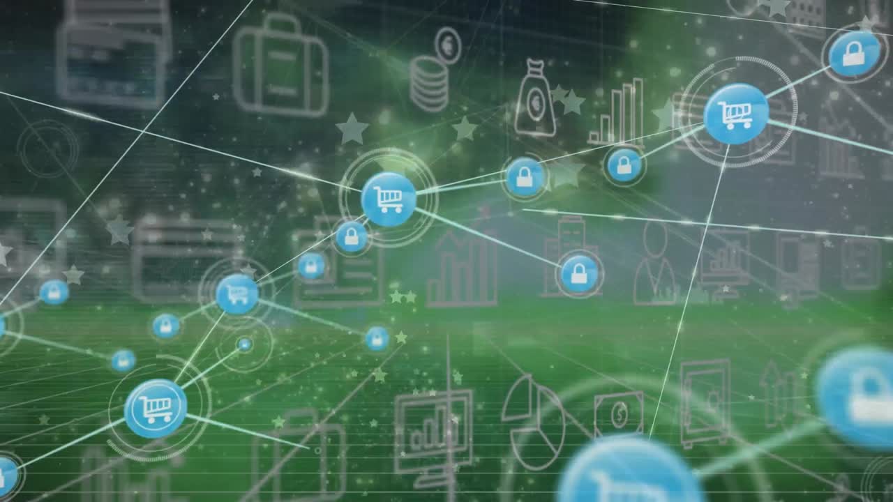 データ処理 アニメーション ビジネスアイコン