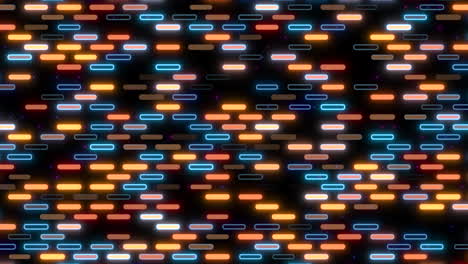 Digital geometric shapes with glitch on computer screen