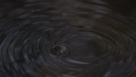 gotas de agua caen en el cuerpo de agua en cámara lenta