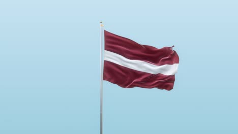 latvia flag with alpha and background with different angle of movement