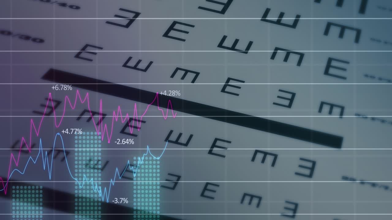 Animation of data processing over letters