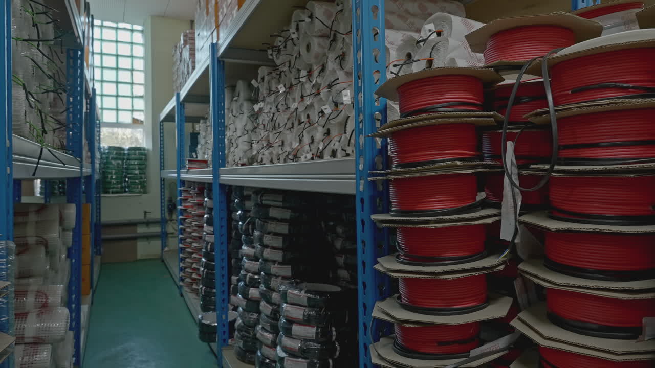 almacenamiento en almacén de cables eléctricos