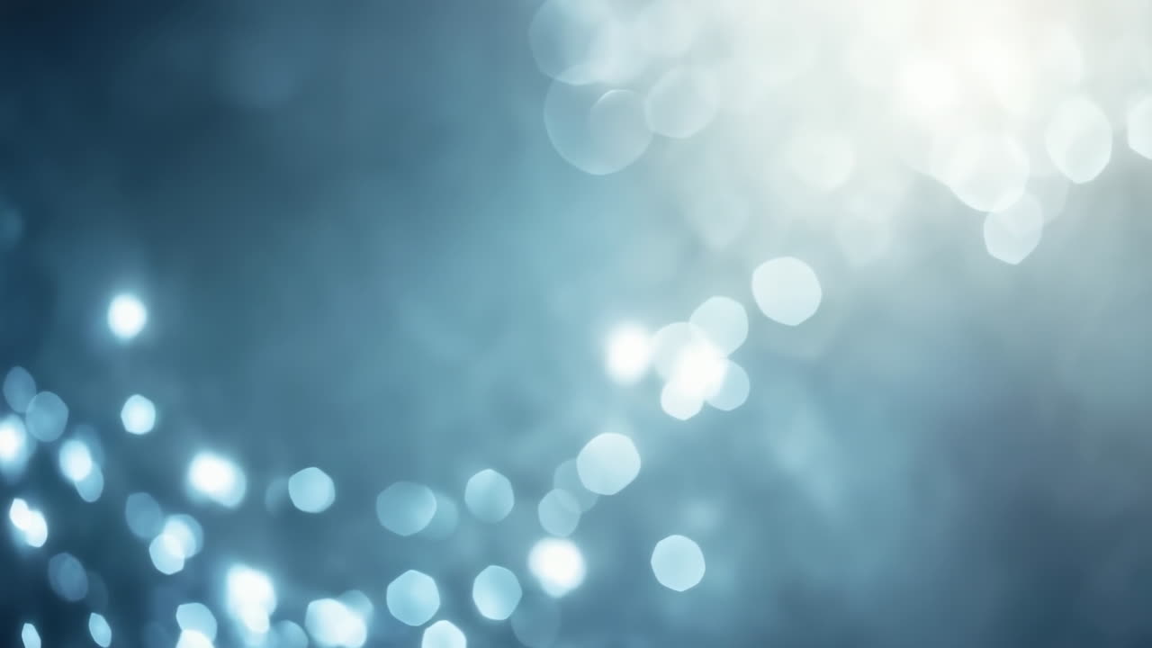 fondo de luces bokeh azules y blancas abstractas