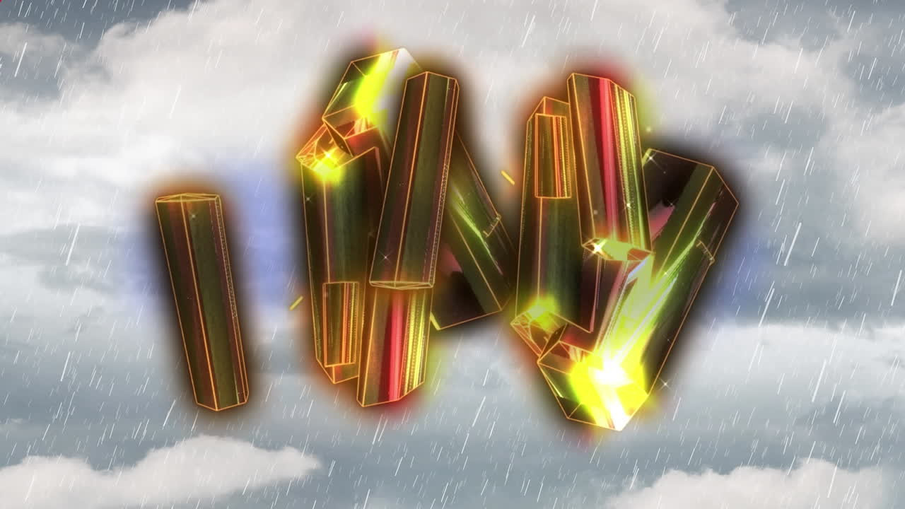 녹색 배경 위에 움직이는 녹색 다이아몬드에 대한 네온 다이아몬드의 애니메이션