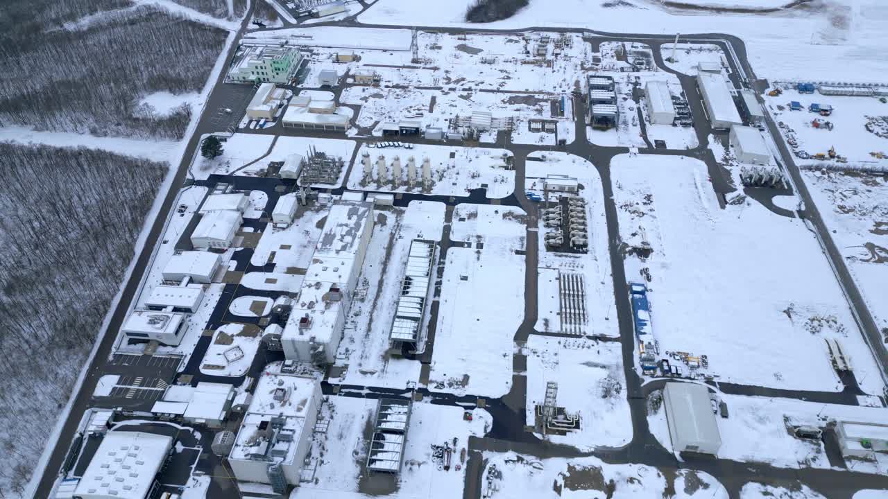 baumgarten an der march, 낮은 오스트리아, 오스트리아 겨울 동안 눈 덮인 시설 및 천연 주유소