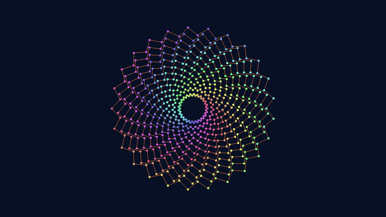 patrón de espiral colorido con líneas de arco iris