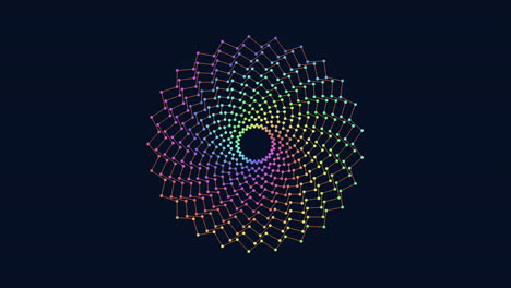 Colorful spiral pattern with rainbow lines