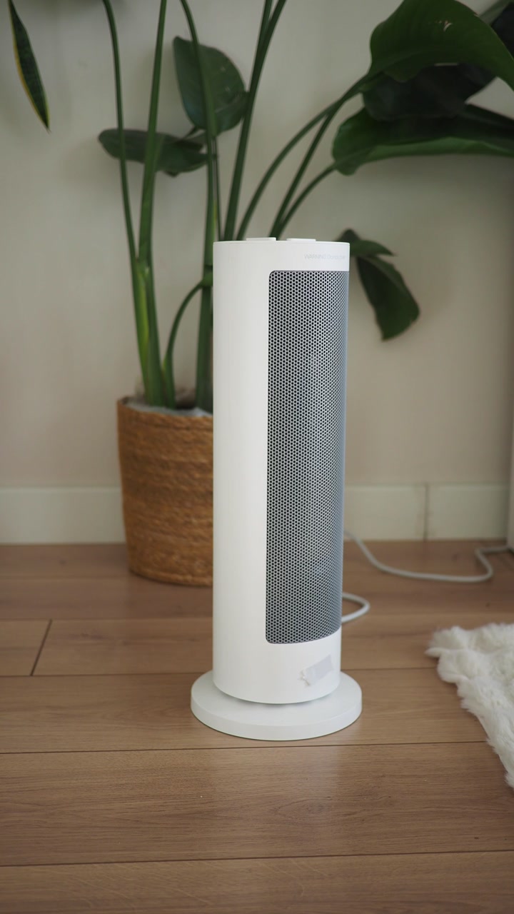 Modern White Electric Heater in a Home Setting