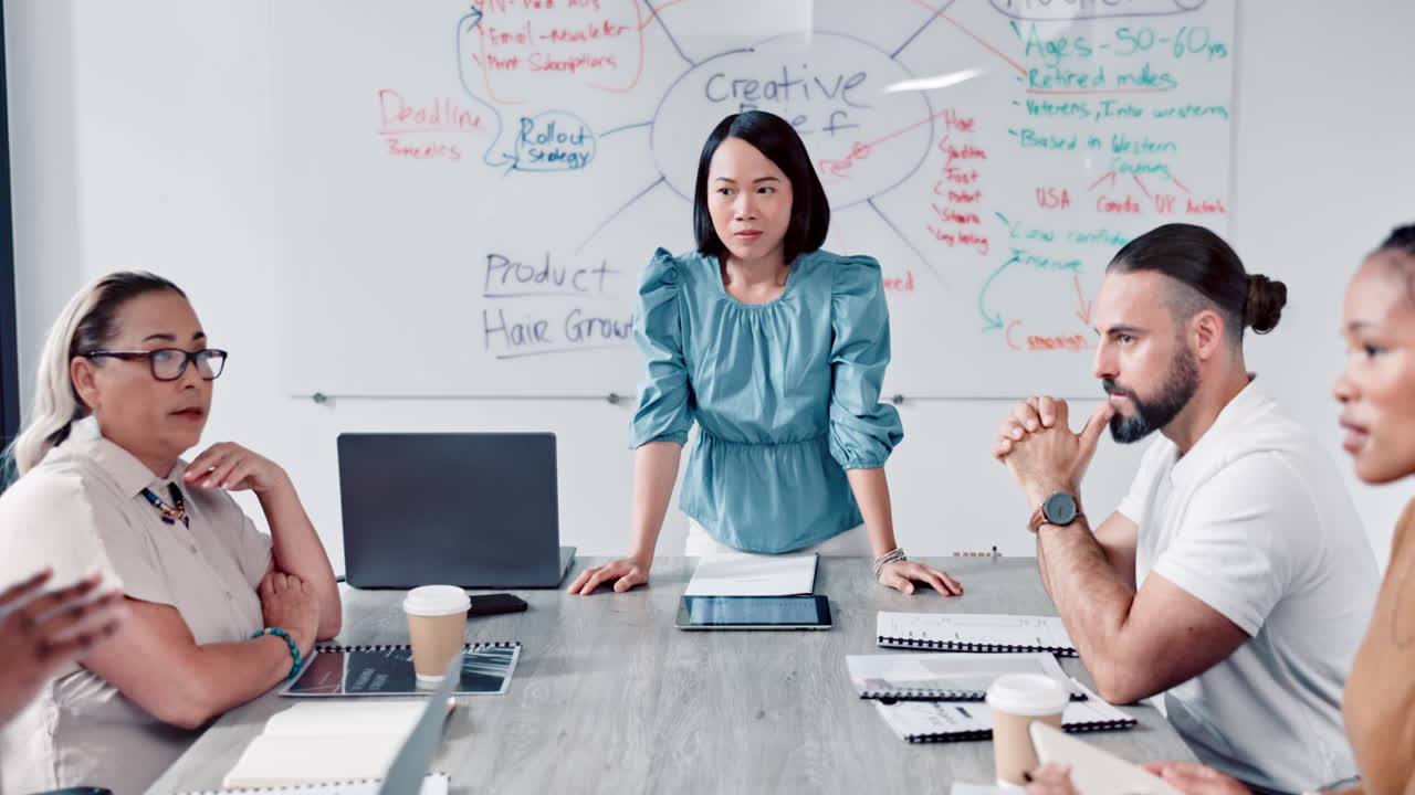 프레젠테이션, 질문 및 비즈니스 여성