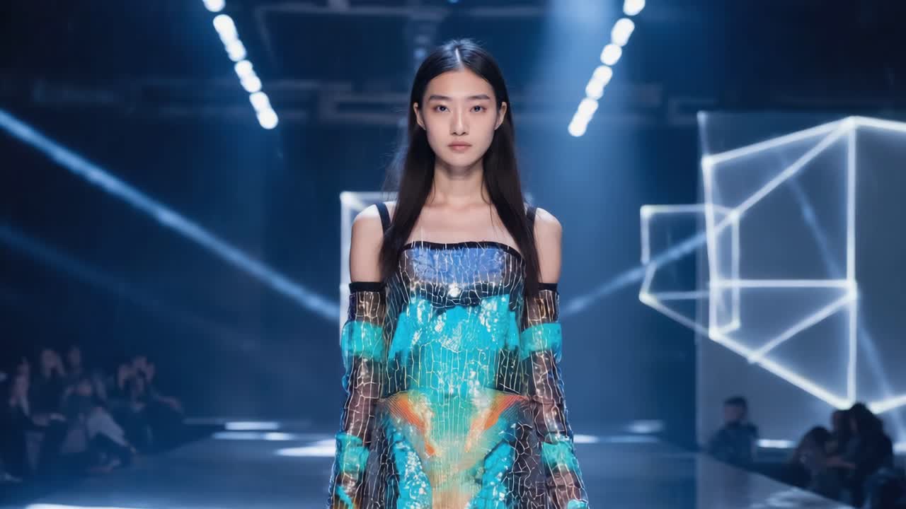 Fashion show on the runway