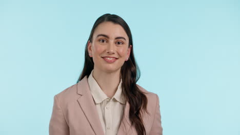 OK,-sign-and-portrait-of-business-woman-with-hand