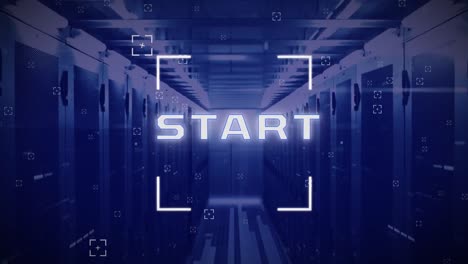 start text against server room