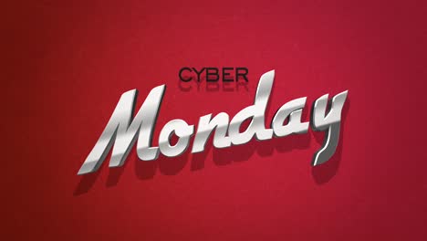 Retro-Cyber-Monday-Text-Im-80er-Jahre-Stil-Auf-Einer-Roten-Grunge-Textur